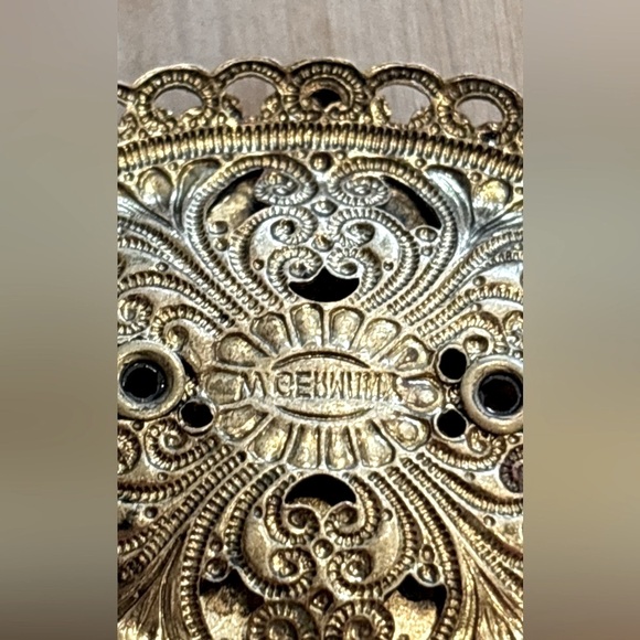 Vintage West Germany Necklace & Earrings Set. Stamped. Porcelain.  Floral Cameo - Picture 10 of 12